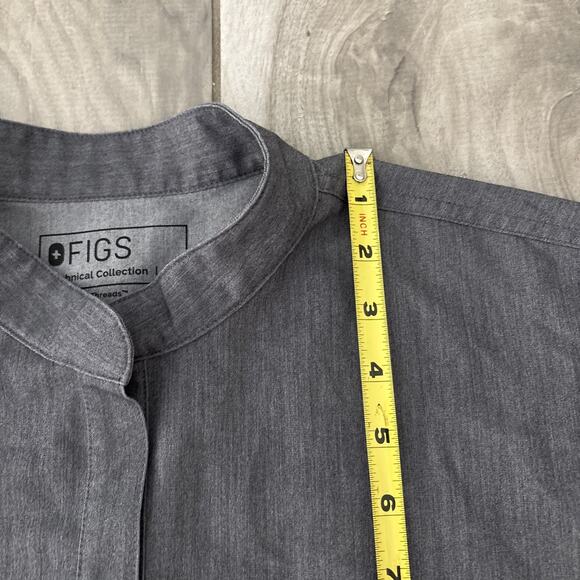 FIGS Scrub Top Gray Size Large Technical Collection Rafaela Oversized - Picture 6 of 9